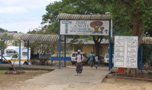 Those coming to Albert's Mission Hospital are greeted by a sign in Shona with the biblical verse Matt. 11:28: “Come to me, all you who are weary and carrying a heavy burden, and I will give you rest."
