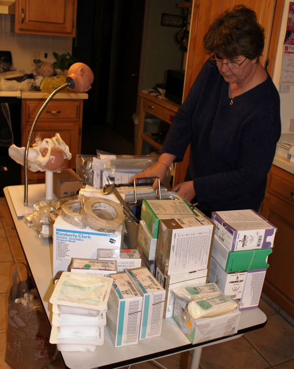 BHA hand-carried medical supplies that were shared among the five hospitals.