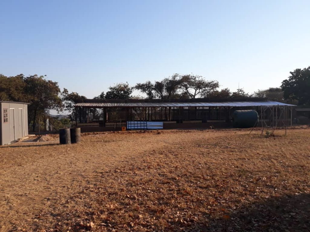 Photo of the completed chicken run that will house laying hens for the income-generating poultry project at St. Albert's Mission Hospital.