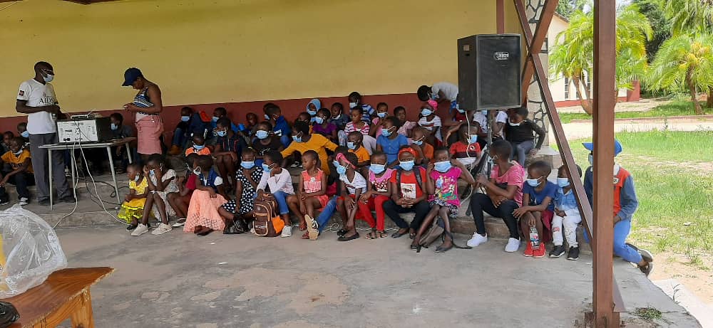 Photo of children who attended the 2021 Christmas party at St. Albert's funded by BHA.